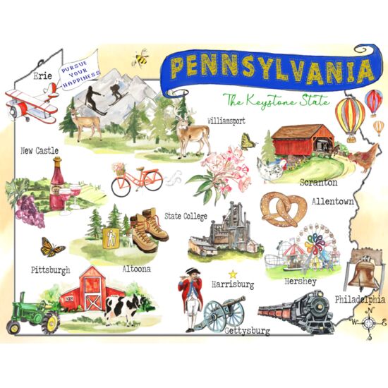 166 Pennsylvania Map Thumbnail