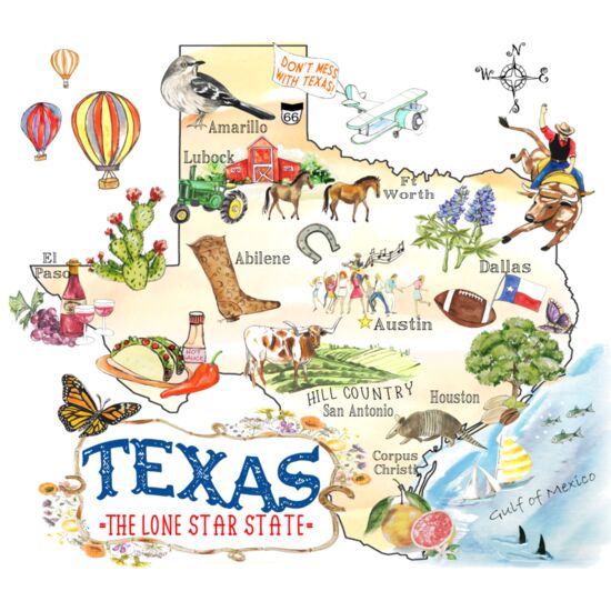 159 Texas Map Thumbnail