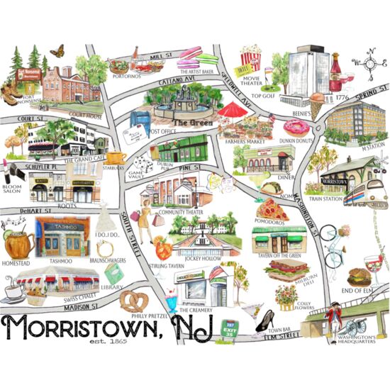 196 Morristown  NJ Map  Thumbnail